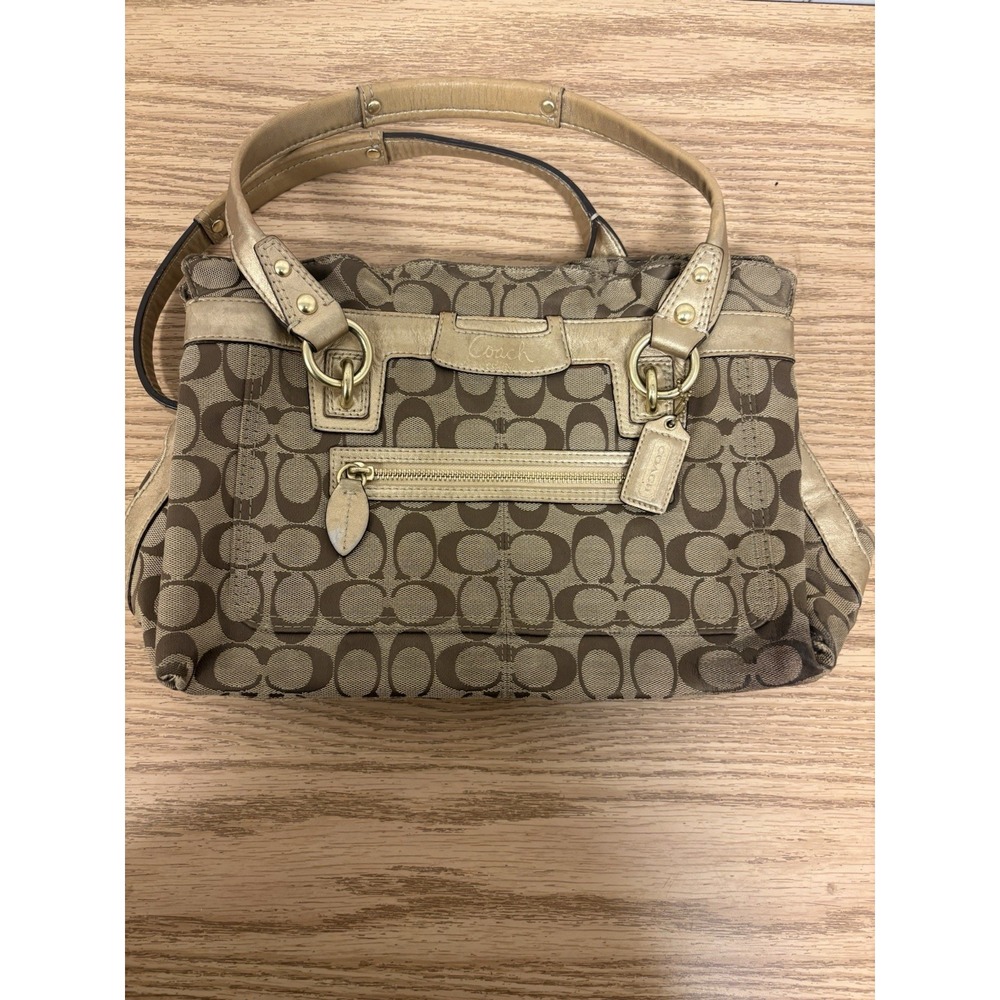 COACH Y2K Vintage Signature Penelope Handbag Shoulder Bag Gold- Needs Cleaning